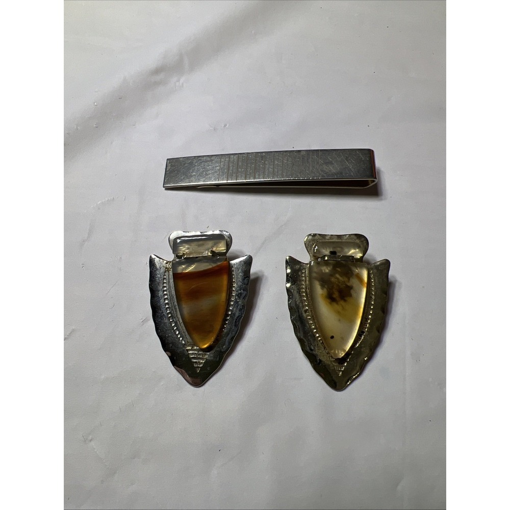 Lot Of 3 Vintage Tie Clips
